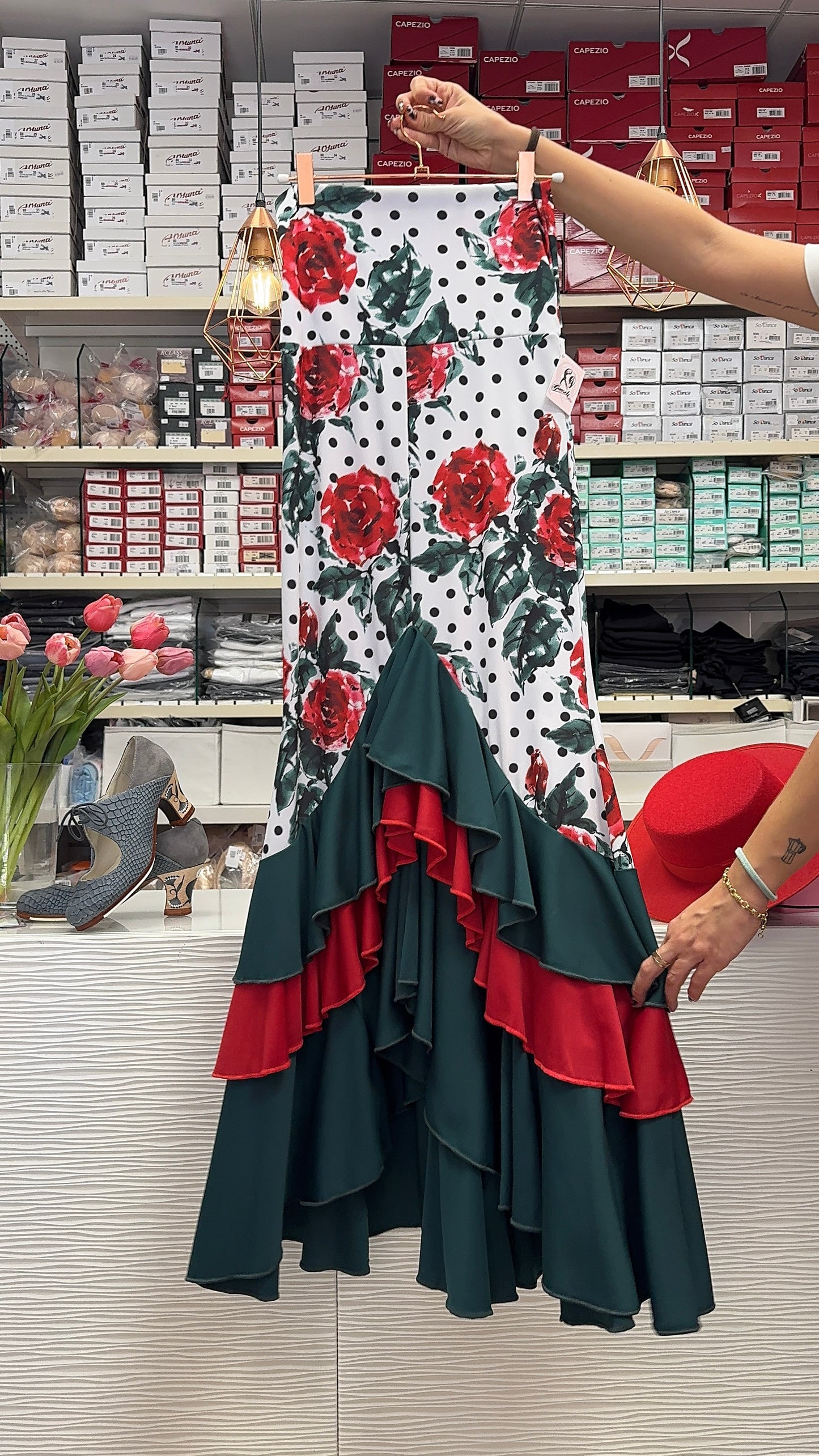 Falda flores flamenca