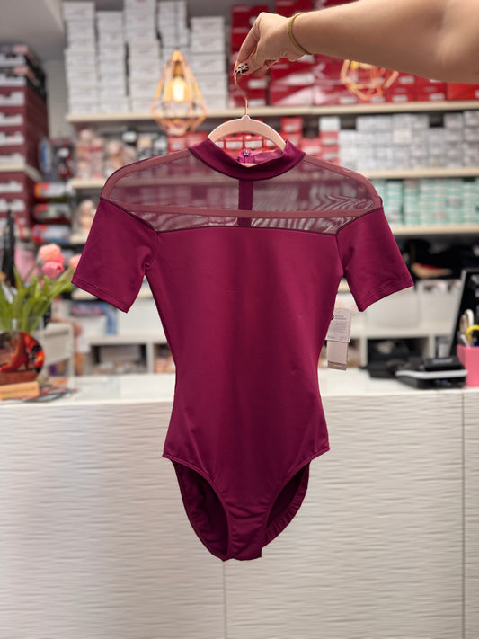 Maillot granate con transparencia