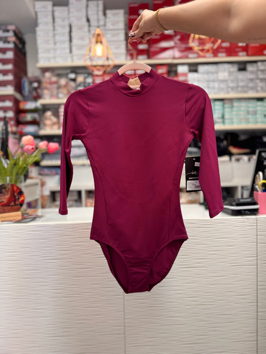 Maillot granate manga 3/4 y espalda abierta