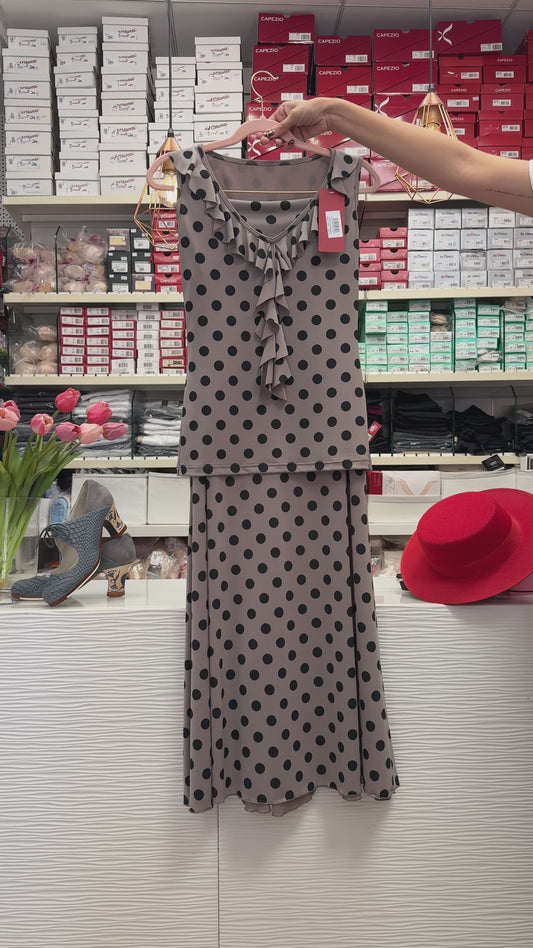 Conjunto flamenca topos negros