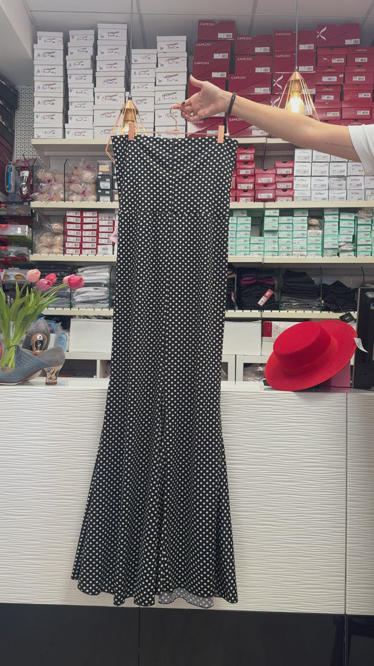 Falda flamenca topos