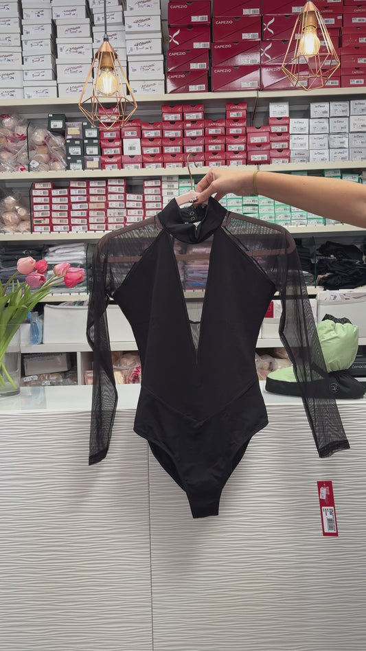 Maillot negro manga larga