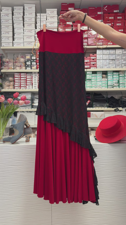 Falda flamenca roja