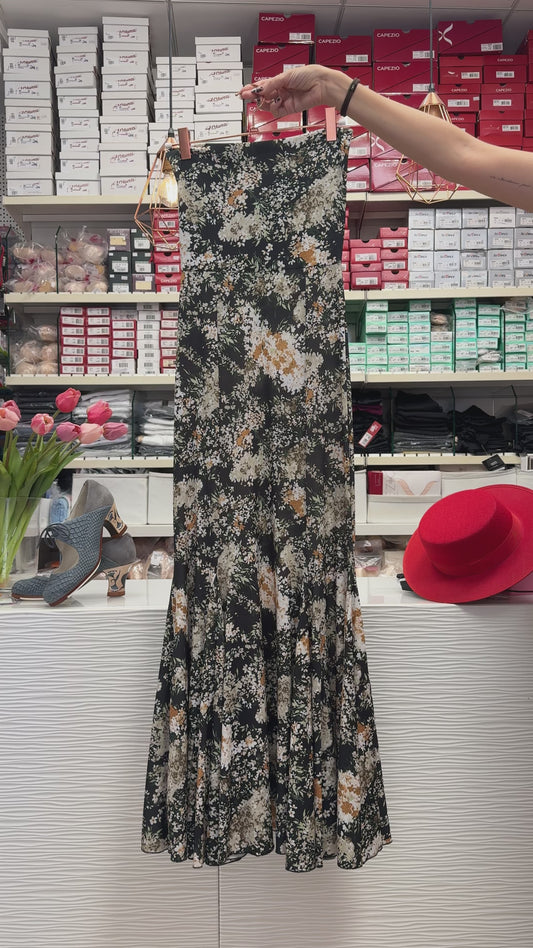 Falda flamenca flores blancas