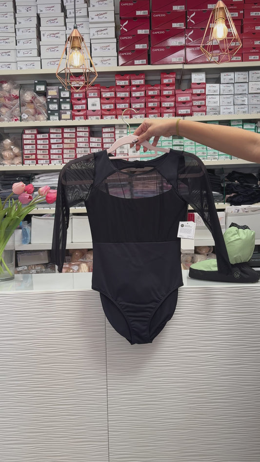 Maillot negro manga 3/4