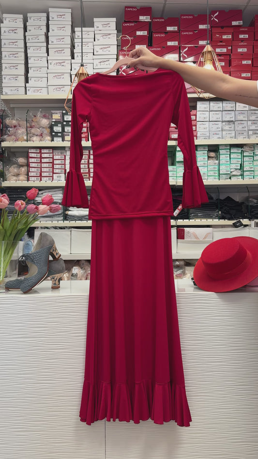 Conjunto flamenca rojo